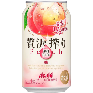 朝日 豪華鮮榨 桃子 贅沢啤酒 350ml