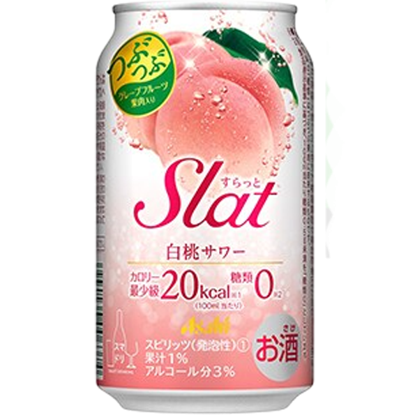 朝日 Slat 白桃沙瓦 350ml